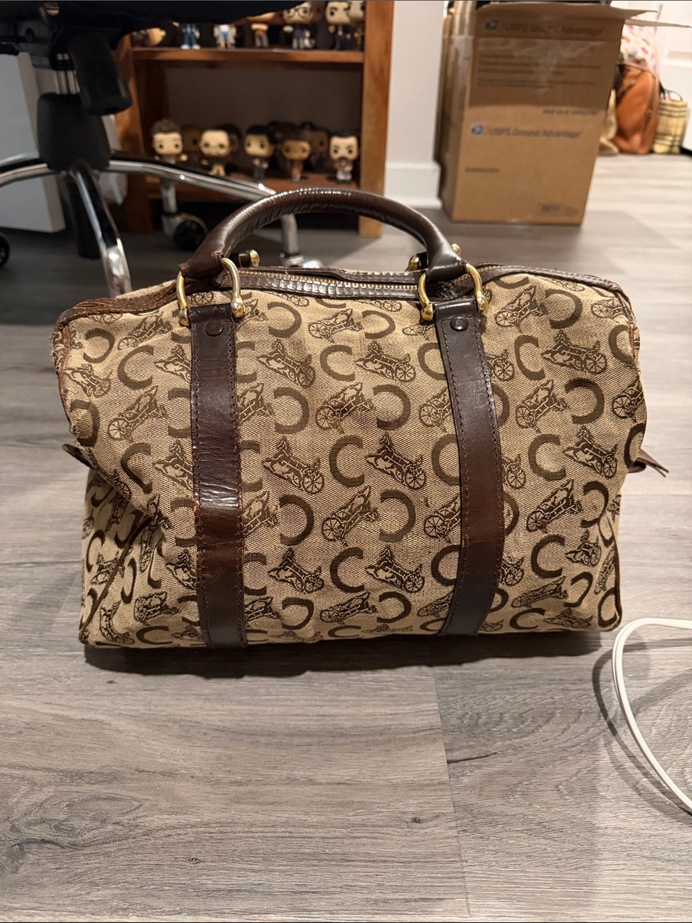 Celine Brown Monogram Travel Duffel